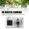 4K Digital Camera for Photography Autofocus, 48MP Vlogging Camera for, Rear 2.8 Inch, Front 1.4 Inch, 16X Digital Zoom Anti Shake Compact Travel Camera (White) view 2