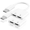 [Apple MFi Certified] Dual USB C Headphone and Charger Adapter for iPhone 17, 2 Pack USB Type C to Aux Audio + Charge Dongle Adapter for iPhone 17/17 Pro/17 Pro Max/Air/16/16 Pro Max/15/15 Pro Max view 1