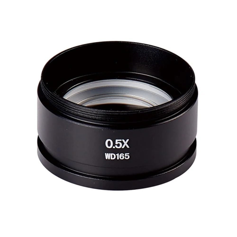 JOEBO Microscope Kit 0.5X/1.5X/2X Auxiliary Lens for Stereo Zoom Microscope XSZ7045 WD165mm/45mm/30mm Microscope Lens Adapters(0.5X)