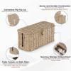 2-Pack Large Cable Management Box, Natural Rattan Cable Cord Organizer Boxes for Power Strip  2 Open Slots Cords Hider Box for TV Wires, Computer, Router, USB Hub and Under Desk Power Strip view 3