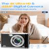 Digital Camera, Autofocus UHD 4K 48MP 16X Digital Zoom Vlogging Camera with Dual Lens, 2.8 Inch Screen Compact Photo Shoot Camera for Beginners,32GB Card(Black) view 3