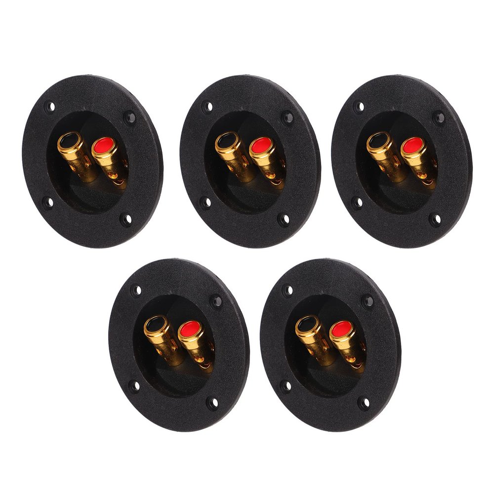 2 Way Stereo Speaker Box Terminal Cup Double Binding Posts Speaker Terminal Plate for Car RV Yacht Audio