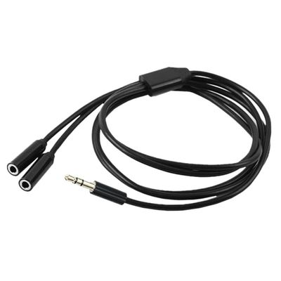YUGSHNKFC 2 in 1 Headsets Adapter Microphones Headphone Splitter 3.5mm Male/Female to 2 Female/Male Adapter Cable for Smartphones