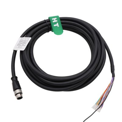 HangTon Power IO Cable for KATHREIN RRU ARU Zebra Code Reader, M12 A-Code 12 Pin Male to Flying Leads 20m