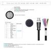HangTon Power IO Cable for KATHREIN RRU ARU Zebra Code Reader, M12 A-Code 12 Pin Male to Flying Leads 20m view 3