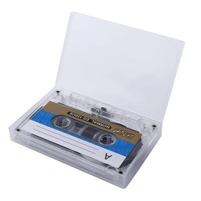 Blank Cassette Tapes,60 Minute Dictating Audio Cassettes,Low Noise High Output Blank Audio Tapes Clear Audio Cassette Tape(1PC,White)