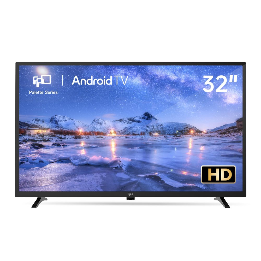 FPD 32 Inch Smart TV, HD Android TV with HDR 10, Google Play & Cast, WiFi Television for Streaming Live, LED Flat Screen TVs with Remote, Google Assistant for Home Office
