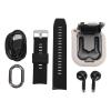 2 in 1 Smart Watch with Earbuds, 1.32 Inch Bluetooth Watch with Step Count, Message Notification, Sports Modes, Smart Sports Watch for Men Women (Silver with Silicone Strap) view 4
