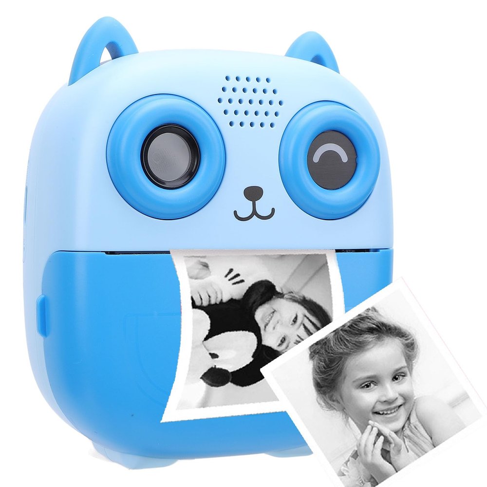 Kids Camera Instant Print, 1080P 48MP Toddler Camera Instant Print Toys with Dual HD Camera, 2.4 Inch Screen, Thermal Printing Camera with 6X Digital Zoom, Support Games and