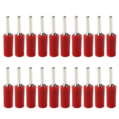 Baxnore J.10001 20 Pcs Pin Banana Plug, Brass 2 mm Male Connector Accessory Set Kit, Waterproof Banana Plug Connector for Speaker Cables Amplifiers (Red)