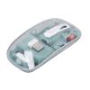 ANGGREK Mouse, BT1 BT2 2.4GHz Clear Mouse Compact Adjustable DPI Rechargeable Metal Scroll 3 Mode for Laptop for (Green) view 2