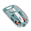ANGGREK Mouse, BT1 BT2 2.4GHz Clear Mouse Compact Adjustable DPI Rechargeable Metal Scroll 3 Mode for Laptop for (Green) view 4