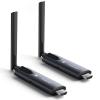 Lemorele Wireless HDMI Transmitter and Receiver, Aluminum Alloy Deep Gray, 5Ghz up to 656ft, 1080P 60Hz, Plug and Play with TuTuPlay App Monitor, for Security, Streaming, Home Theater, PC/TV. 1TX+1RX view 1