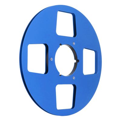 ANGGREK 1/4 10.5 Inch Tape Reel, Wind 4 Hole Open Reel Sound Takeup Reel Universal Replacement for Reel to Reel Tape Player (Blue)
