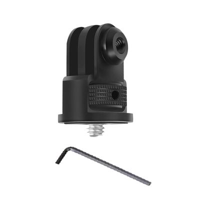 Aluminum Alloy Mini Tripod Mount 1/4" Screw to 3-Slot Metal Adapter Replacement Parts for Go-pro