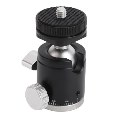 Camera Mount Adapter 360 Degree Rotating Tripod Ball Head with 1/4 Screw for Lights