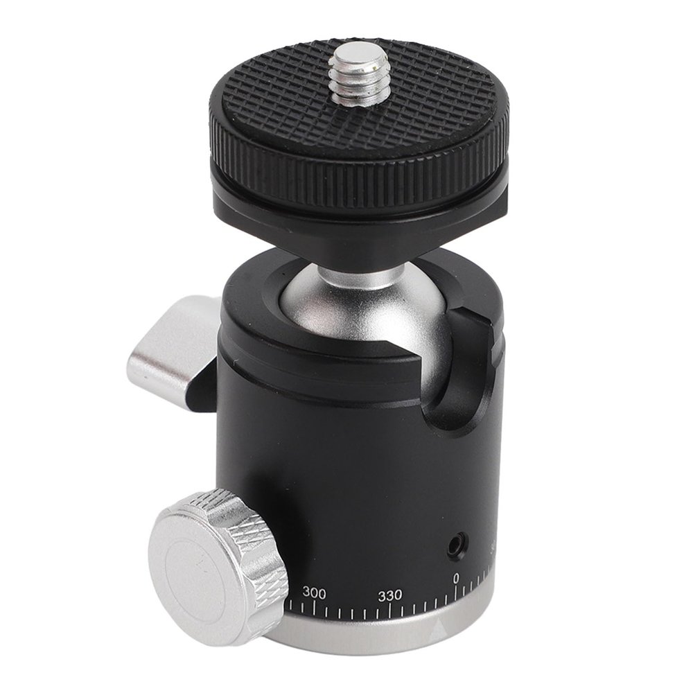 Camera Mount Adapter 360 Degree Rotating Tripod Ball Head with 1/4 Screw for Lights