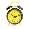 Fisura Analog Black and Yellow Alarm Clock Without Ticking Sound. Alarm Clock with LED Night Light. Dimensions: 4.6 x 2.1 x 6.3 inches. Material: Metal. view 1