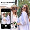 MERNEUO Smart Ring - Health and Fitness Tracker With Calories/Heart Rate/Blood Oxygen/Blood Pressure/Sleep Monitoring, IP68 Waterproof Pedometer for Exercise (Silver, #10) view 4