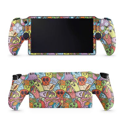 Gaming Skin Compatible with PS5 Portal Remote Player - Strange Crowd - Premium 3M Vinyl Protective Wrap Decal Cover - Easy to Apply | Crafted in The USA by MightySkins