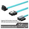 ACGTUY SATA 3.0 Cable Left Right Up Down SATA 3.0 III SATA3 6GB/s Data Cable Cord Cable Dual Channel Hard Drive Data Cable(60cm,ST-Right) view 2