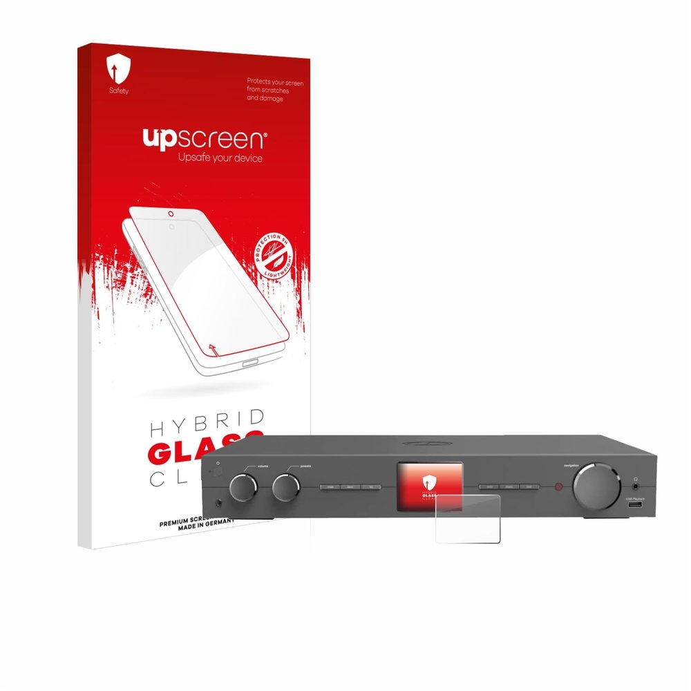 upscreen Screen Protector Film Compatible with Hama DIT2006BT - 9H Glass Protection, Extreme Scratch Resistant