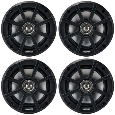 (4) Kicker 51PSC652 6.5" 120 Watt Speakers for Motorcycle/ATV/UTV 2-Ohm PSC65