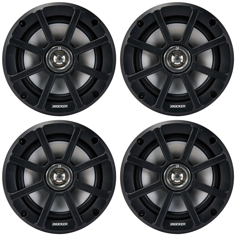 (4) Kicker 51PSC652 6.5" 120 Watt Speakers for Motorcycle/ATV/UTV 2-Ohm PSC65