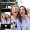 MERNEUO Smart Ring, Health and Fitness Tracker With Calories/Heart Rate/Blood Oxygen/Blood Pressure/Sleep Monitoring, IP68 Waterproof Step Tracker (Gold, #10) view 4