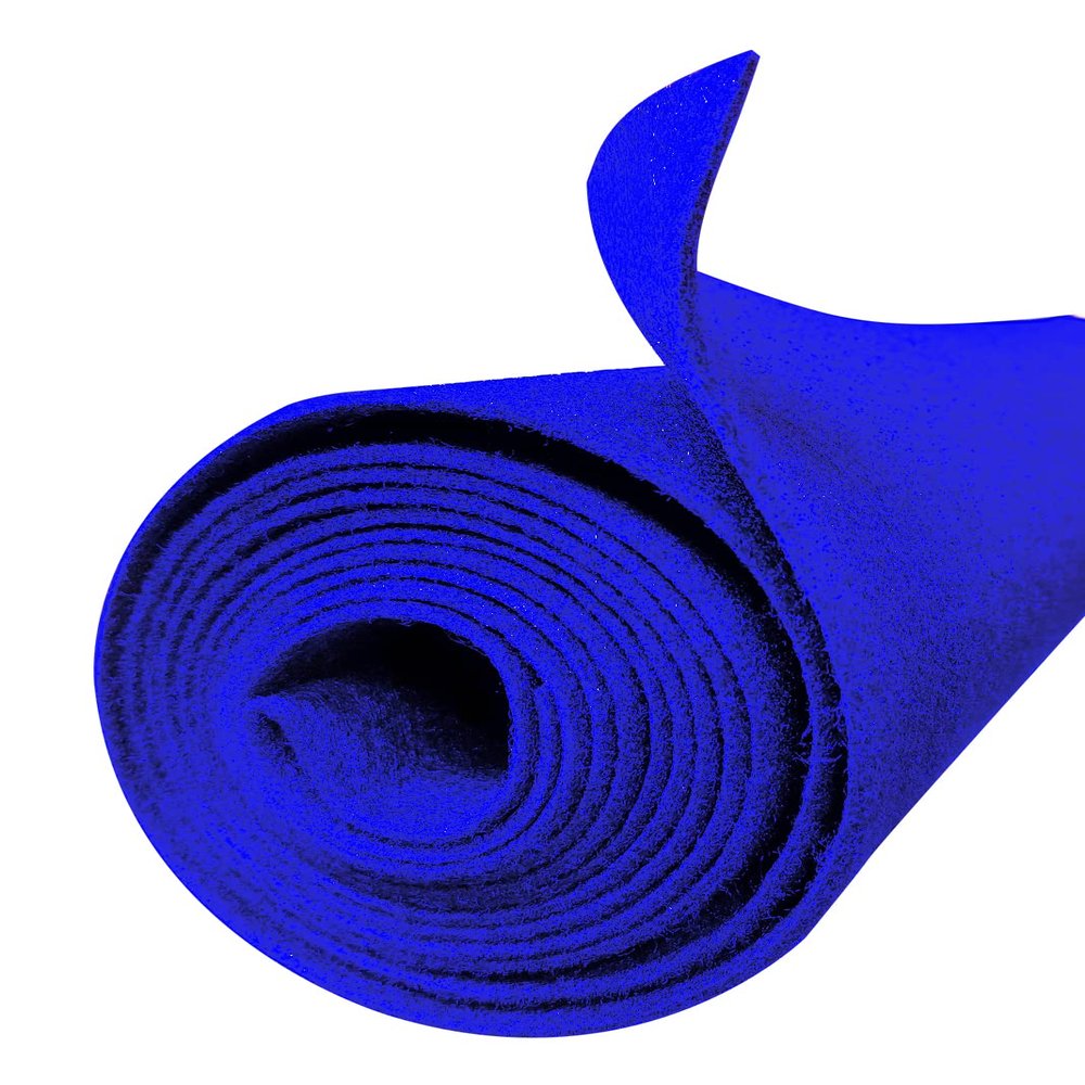 144" x 45" Blue Polymat Felt Fabric Speaker Carpet Liner Resists Stains Speaker Box Cabinet Subwoofer for Car Audio,Boat Interior,Trunk,Shelf,Underfelt Heavy Duty Series 35 (12FTx45)