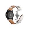 20mm 22mm Leather Band fit For Samsung Galaxy watch 7 6 4 Classic/5 pro/Active 2/3/42mm/46mm 44mm bracelet fit for Huawei GT/2/3 Pro 4 strap(Silver button white,Galaxy 46mm-Gear S3) view 1