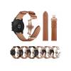 20mm 22mm Leather Band fit For Samsung Galaxy watch 7 6 4 Classic/5 pro/Active 2/3/42mm/46mm 44mm bracelet fit for Huawei GT/2/3 Pro 4 strap(Silver button white,Galaxy 46mm-Gear S3) view 2