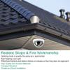 4pcs Dome Simulation Camera CCTV Dummy Fake Security Camera with Flashing Led Light for Homes & Business (White) view 4