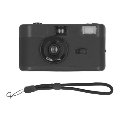 35mm Retro Camera, ABS Optical Glass 1.2MInfinity 35mm Film Camera 28MM F/8 Lens Built in Flash Lightweight for Photography (Black)
