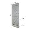 K Series 38in x 84in Solid Wood Barn Door with Hardware Track (French Gray) - Assembly Needed view 4