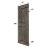 K Series 30in x 84in Smoky Gray Finished Solid Wood Barn Door with Hardware Track - Assembly Needed view 4