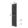 K Series 24in x 84in Carbon Gray Finished Solid Wood Barn Door with Hardware Track - Assembly Needed view 4