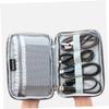OSALADI Electronics Travel Case for External Hard Drive Portable Case Organiser Shockproof Storage Bag Grey view 4