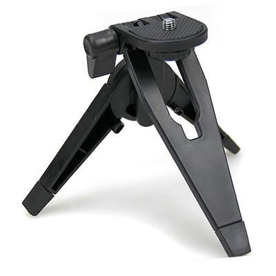 Mikikit Mini Tripod Mount Desktop Camera Stand Selfie Stick Holder Cameras Series Compatible Aluminum Abs Durable