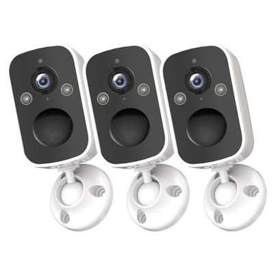 3Pack Security Cameras Wireless Outdoor,2K Surveillance Indoor Cameras for Home Security, AI Motion Detection Spotlight Siren Alarm, Color Night Vision,2-Way Audio, Works w/Alexa