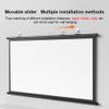 HVENNUXXG Portable Projector Screen Manual Pull-Down Projection Screen, 40 50 60 72 Inch 4:3 16:9 Home Theater Video Moive Screen for Indoor Outdoor, Wall/Ceiling Mount(72 Inch/16:9) view 3