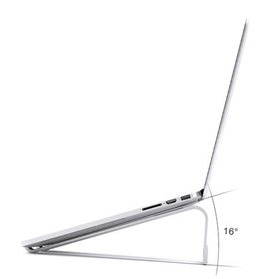 CAXUSD Laptop Stand Aluminum Alloy Ventilated Ergonomic Riser for Comfortable Typing and Viewing Portable Design for Office and Travel Silver