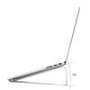 CAXUSD Laptop Stand Aluminum Alloy Ventilated Ergonomic Riser for Comfortable Typing and Viewing Portable Design for Office and Travel Silver view 1