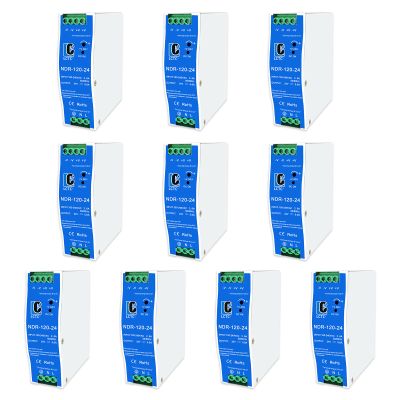 24Vdc Power Supply NDR 120W;Dual Output (Input:100-240VAC,Output:24VDC,50/60HZ) Power Supply Switch Switching Converter DC (24V 5A)(10pcs)