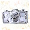 FUNOMOCYA Ceramic Camera Ornament Silver Nordic Style Decorative for Home Office Bedroom Unique Chic Table Adornment Photography Lovers view 3