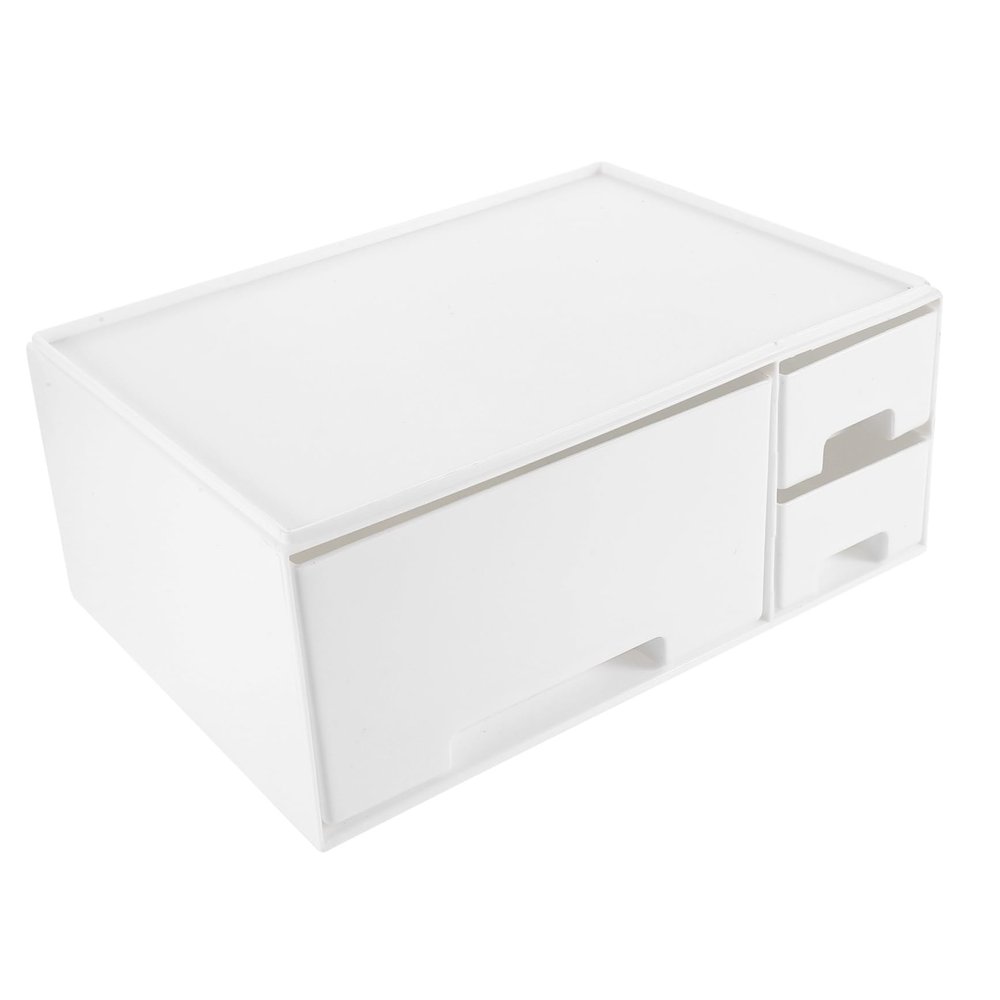 FELTECHELECTR Elevated Desktop Rack 2 Monitor Stand for Desk Monitor Riser Drawer Modern Computer Accessory for Home Office
