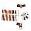 KONTONTY 24pcs Leather Bobbin Winder Cable Organizer for Desk Cord Holder Cable Tie Keeper Data Organizers Wire Fixing Clips Data Line Wire Winders Wrappers view 3