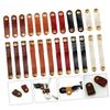 KONTONTY 24pcs Leather Bobbin Winder Cable Organizer for Desk Cord Holder Cable Tie Keeper Data Organizers Wire Fixing Clips Data Line Wire Winders Wrappers view 4