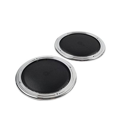 Cnthan7 2pcs ABS Rear Pod Grill Speaker Mesh Cover BlackChrome/Black For Electra Tri Glide FLHTCU/L, FLHTCLTC, Ultra FLHTK/L Road Glide Motorbike