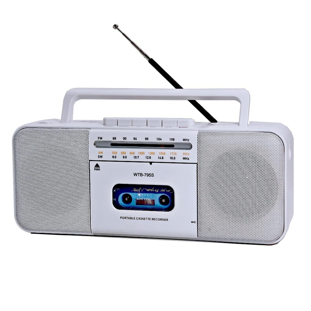 Cassette Tape Player Recorder Boombox with Bluetooth, AM/FM/SW Radio, Record to Cassette/USB/SD, Premium 10W Sound, AC/DC Powered, Portable Cassette Player